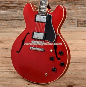 Prototype #1 Eric Clapton Crossroads Relic Cherry Red 35 Electric Guitar One Piece Neck Semi Hollow Body Double F Holes Grover Tuners Little Pin Bridge