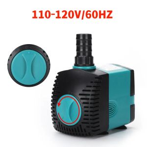 Pumpar oss Plug 110V120V Aquarium Submerible Water Pump Fountain Filter Fish Pond Ultraquiet Water Pump Side Pump Fountain