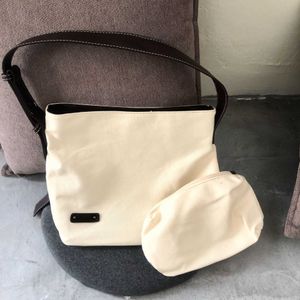 Japan South Korea New Shoulder Bag Women's Instagram Fashion Casual Canvas Bag Simple and Trendy Large Capacity Mother and Child Bag Tide 240315