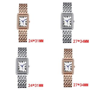 トップAAA Quartzバッテリー長方形ダイヤル腕時計高品質の女性ベストサービスモントレフェムヴィンテージタンクウォッチギフトカップルSB070 C4のギフト