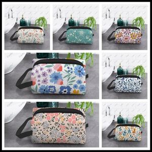 Cosmetic Bags Floral Pattern Bag For Women With Printed Patterns Fashionable Large-capacity Beauty Storage Toiletry