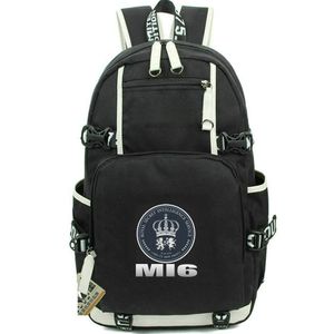 Military Intelligence 6 backpack MI6 daypack M 16 school bag Badge Print rucksack Casual schoolbag Computer day pack