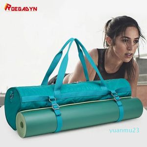 Tappetini da donna Borsa da yoga impermeabile Palestra Borse sportive portatili di grande capacità Fiess Borse portaoggetti per tappetino da yoga per allenamento all'aperto femminile in nylon