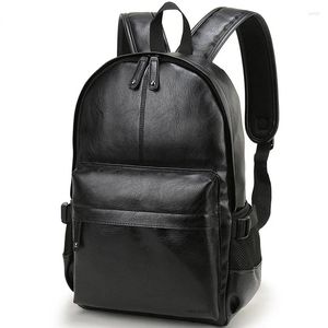 School Bags Leather Backpack Book Casual Travel Bag Fashion High Laptop Brand Men Waterproof Quality Computer Male