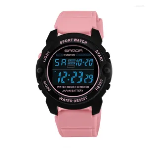 Zegarwatches Women Digital Watches Ladies Luksus 50m Wodoodporny nowoczesny zegar mężczyzna data chronogli elektroniczni mężczyźni