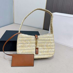 Designer Woven Underarm Bag Hot Sale Beach Bag Straw Bags Summer Commuting Handbag Fashion Tote Luxury Women's Versatile Portable Purses