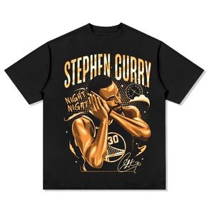 アメリカンメンズプリント半袖Tシャツ洗浄されたルーズショルダーラウンドネックピュアコットン