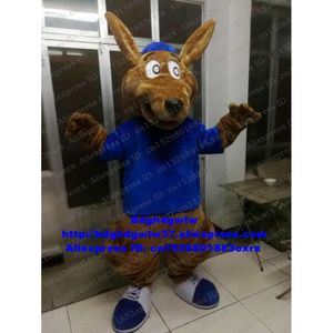 Maskot Kostümleri Peluş Kürkütle Kahverengi Kanguru Roo Maskot Kostüm Yetişkin Karikatür Karakter Kıyafet Takım Sahne Özellikleri Tanıtım Kampanyası ZX2931