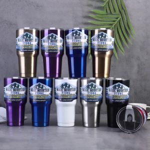 30 oz doppelwandige Vakuum-Thermosflasche mit Deckel, 304 Edelstahl, Wasserflasche, Tee, Kaffeetasse, Becher, Reisebecher, Autonutzung, Wasserbecher