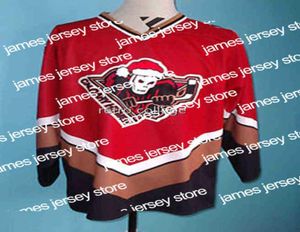 Hockey Nik1 Calgary Hitmen Whl Black Premier Hockey Jersey Hafted Dostosowanie dowolnego numeru i koszuli nazwy 1153289