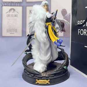 Eylem Oyuncak Figürleri 27.5cm Inuyasha Anime Şekil GK Sesshoumaru Eylem Figürin Heykel Model Koleksiyonu Heykel Bebek Dekor Süsleme Oyuncak Hediyesi LDD240314