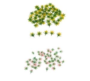 100pc Fake Miniature Flower Model DIY Landscape Traine Trees Decor Parku 5572761