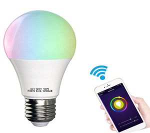 Lâmpadas LED inteligentes Controle de voz colorido regulável para Alexa Amazon Echo e Google Home Adequado para sala de estar quarto2018661