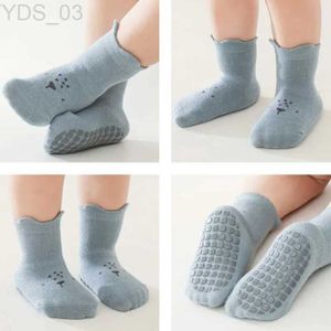 Детские носки 0-5 лет Детские носки для мальчиков и девочек, хлопковые повседневные детские носки для мальчиков и девочек, детские носки с мультяшным принтом, противоскользящие, весна-осень YQ240314