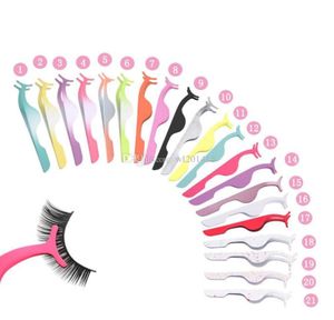 Multifunktionella falska ögonfransar pincett Eyebrow Trimmer rostfritt Auxiliary Eyelash Curler Eye Lash Applicator Clip Makeup Tools 4567738