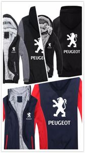 2019 Winter Hoody Peugeot Auto Logo Druck Männer Frauen Warm Fleet Hoodies Herbst Kleidung Sweatshirts Reißverschluss Jacke Fleece Hoodie Stree6422496