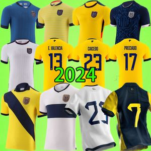 Saison 2024 Ecuador Fußballtrikots 22 23 24 E.VALENCIA #13 ESTUPINAN CAICEDO CENTRAL IBARRA Erwachsene Herren Fußballtrikots Kinder Kit Uniformen Heim Auswärts Dritter