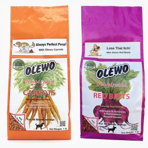 Pens Olewo Desidratado Cenouras/Beterraba Vermelha Suplemento de Alimentos para Cachorro