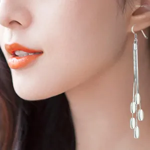 Stud Earrings Sales Silver Plated Super Flash Tassel Long Section Of Temperament Female Exquisite Jewelry Girl Gifts