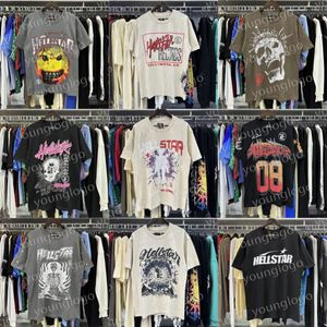 Herren Street Short Sleeve Loose T-Shirts Hellstar Designer bedruckte T-Shirts Kleidung Hip Hop Style Shirts