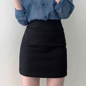 Wrap Short Skirts for Woman Formal Black Office High Waist Mini Tight Womens Skirt Premium Stylish Chic and Elegant Y2k Clothes 240306