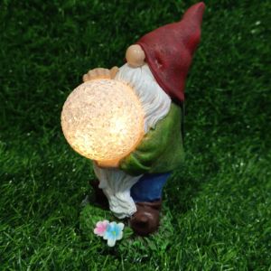 Rzeźby ogrodowe gnome z zasilane słoneczną światłem LED wodoodporne światła zasilane słonecznym rzeźby ogrodowe Outdoor Garden Statues Yard Patio