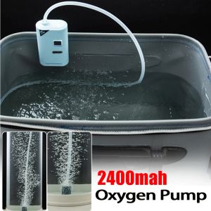 Acessórios Bomba de oxigênio Bomba de ar de aquário Ultra silenciosa Bomba de oxigênio / aeração USB recarregável Bomba de tanque de peixes oxigenada portátil para pesca