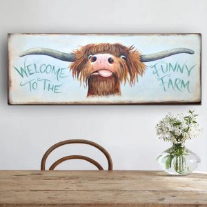 Stitch Diamond Mosaic Highland Cow Witamy w zabawnym farmie DIY MALATION DILLOTY WILD Animals Cross Cross STITCH Crystal Art Dekor