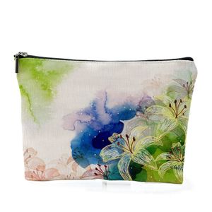 2024 Cosmetic bags cases canvas printing purse fashion wash bags