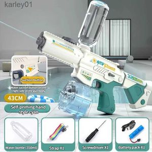 Gun Toys New M416 Self-integrated Electric Burst Water Gun Children Play In Water Large Capacity Summer Outdoor Toy Gun Childrens Gift yq240314