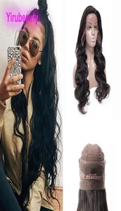 Peruansk obearbetad mänsklig hårkroppsvåg 360 spets peruk före plockat jungfru hår 360 frontala peruker 1032 tum med babyhår naturliga 4057489