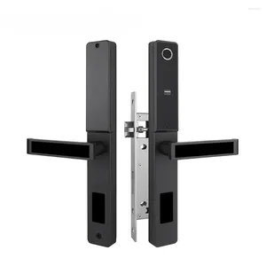 Smart Home Control Door Handle Wireless Biometric Fingerprint Digital Electronic Cylinder Wifi Tuya Access Gate Locks