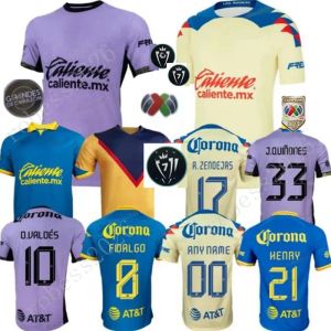 23 24 Club America Maglie da calcio Liga MX HENRY J.QUINONES D.VALDES 3RD A.ZENDEJAS FIDALGO 2023 2024 CASA LONTANO Terzo Maillot Fans Slim Player Version Maglie da calcio