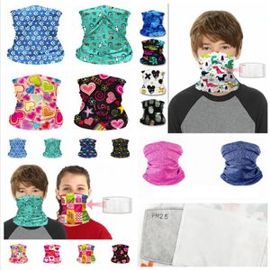 3 Styles Child Riding Magic Scarf Filter Kid Face Shield ProtectiveBandana pannband Neck Cover Gaiter Balaclava Turban Party Masks2372058