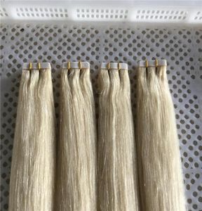 LUMMY Remy человеческие волосы для наращивания из искусственной кожи, лента для наращивания волос 14quot26quot, 40 шт., 100 шт., цвет 60, платиновый блонд, лента для волос Ex9460471