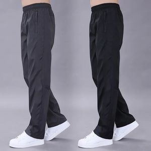 Mens Pants Sweatpant Quick Dry Breathable Pants Spring Sports Trouser Elastic Waist Straight Wide Joggers Running Tracksuit Men 240314