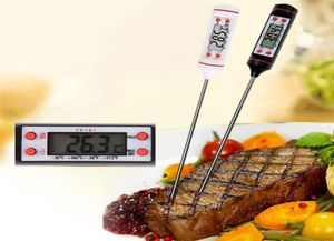 Digital Food Cooking Thermometer Probe Meat Household Hold Function Kitchen LCD Gauge Pen BBQ Grill Candy Steak Milk Water 4 Butto1052456