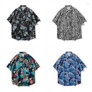 Men's Casual Shirts Customized Beach Hawaii 2024 Summer Printed Short Sleeved Shirt Street Wear Camisa Social Chemistry Homme