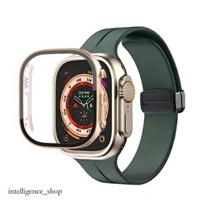 49mm Boyut Apple Watch Ultra 2 Serisi 2 Seri 9 Iwatch Marine Strap Smart Watch Spor Saat Kablosuz Şarj Kayışı Kutusu Koruyucu Kapak Kılıfı Hızlı Nakliye 504