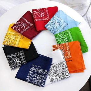 Szaliki bawełniany lniany nadruk geometryczny wzór kwadrat unisex hip hop włosy szalik turban turban chustka