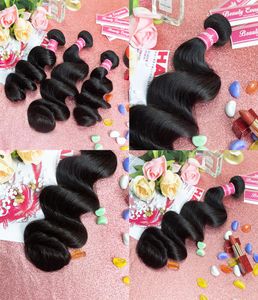 828inch Body Wave Human Hair Bundles 3 4 pcs Peruvian Silky Straight Human Hair Extensions Loose Wave Virgin Hair Weave Bundles1382520