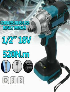 12039039 18V 520NM Torque Electric Impact Wrench Brushless Cordless Drill Driver5209921