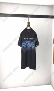 21ss Designers Tee top Uomo Donna T-shirt cielo stellato Splash stampa Uomo Parigi Moda Tshirt manica corta lusso Magliette nero w7365120