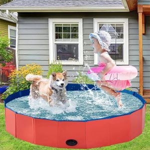 Mattor Dog Swimming Pool Foldbar Pet Bath Swimming Tub Bathtub Pet Collapsible Bathing Pool For Dogs Cats Kids Big Size Bathing Pool