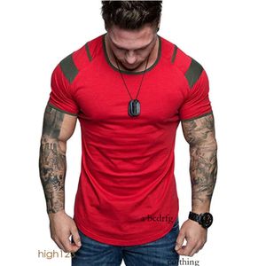 Herr t-shirts herrar t-shirt mode kort ärm bomull casual bodybuilding jogging gym fiess tees smala fit toppar kläder för män 750