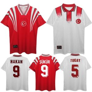 1996 Turkey Soccer Jerseys 96 97 HAKAN SUKUR TUGAY ARIF ERDEM Vintage Classic Football Shirts