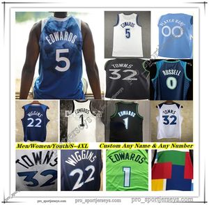 Bedrucktes Basketballtrikot MINNESOTA Anthony Edwards Karl-Anthony Towns Mike Conley Rudy Gobert Jaden McDaniels Naz Reid Jaylen Nowell Kyle Anderson Kevin Garnett