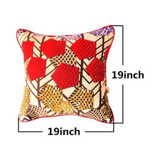 African Print Rzut Pushow Posiline Pillow Cover Wax Ankard Fabric Dekoracja 19 cali 19 cali 52027957740545