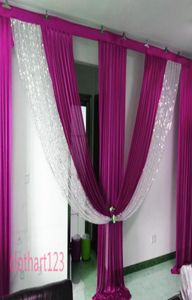 Lantejoulas swag designs decorações de casamento estilo swags para decoração de cenário cortina de festa celebração palco cenário cortinas 3m h5498116