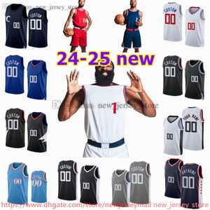 Özel 2024-25 baskılı basketbol 1 James Harden Jersey 2 Kawhi Leonard 0 Russell Westbrook 17 P.J. Tucker 40 IVICA Zubac 14 Terance Mann Mason Plumlee Amir Coffey Şort